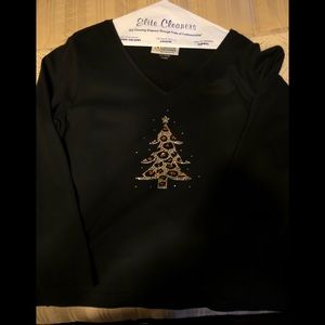 Black tee w/leopard tree!